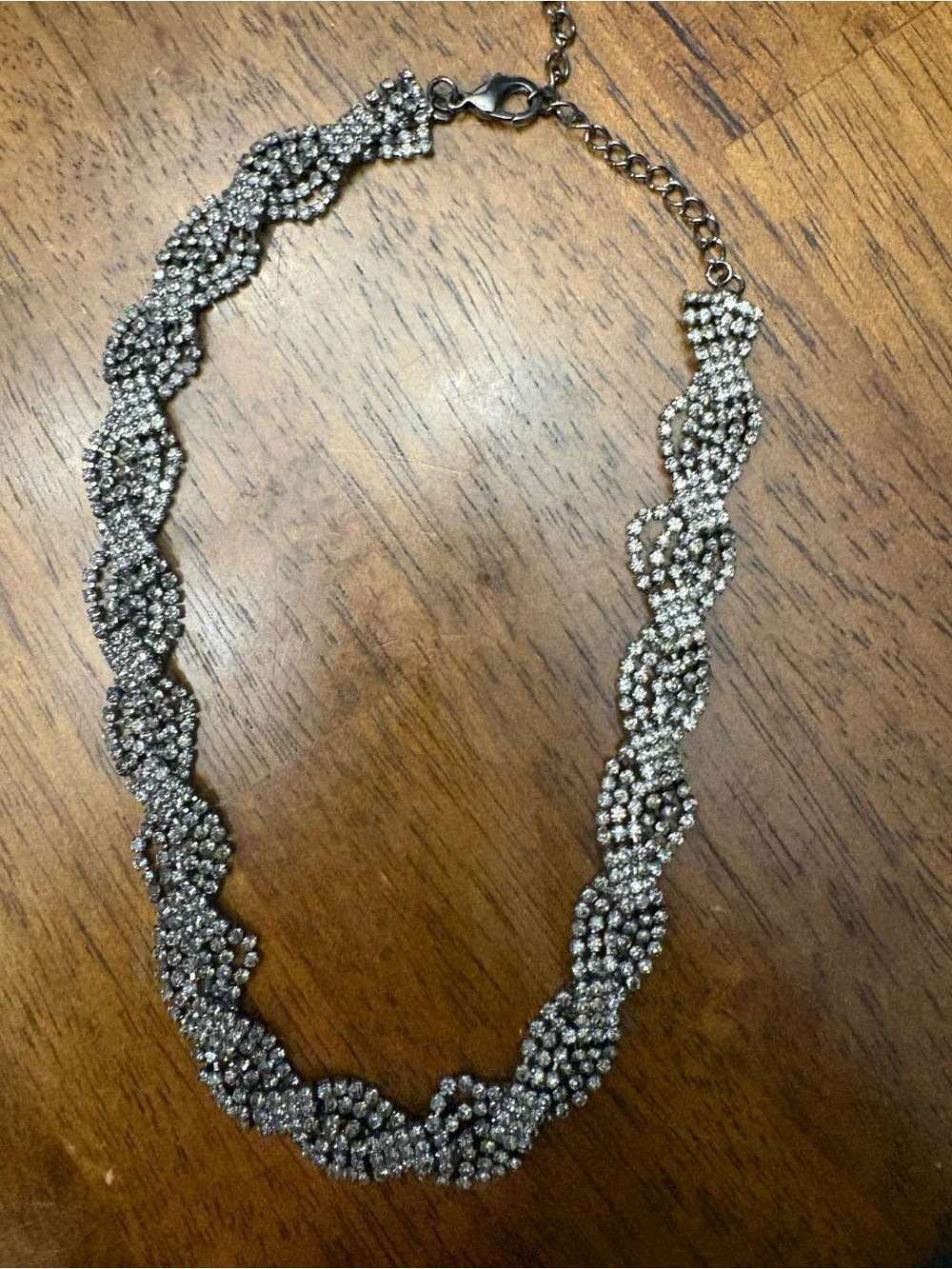 Vintage  Crystal Braided Necklace